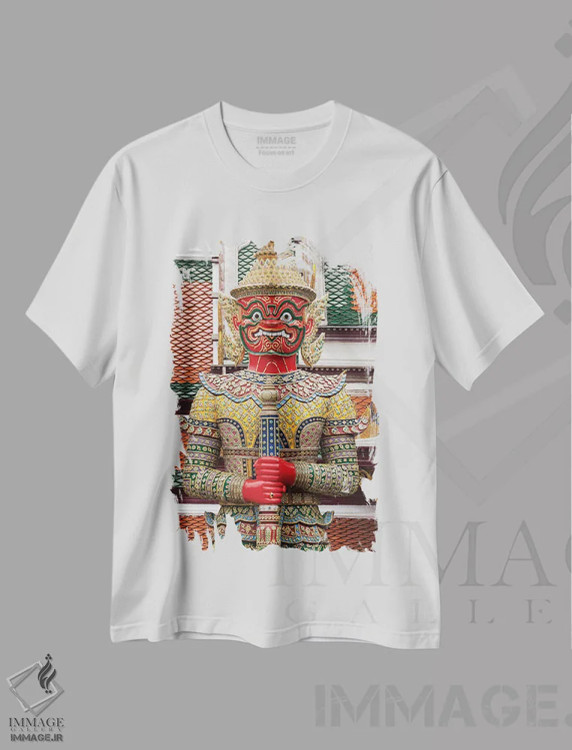 تیشرت سفید طرح دار آثار برندا ثارپ - immage.ir