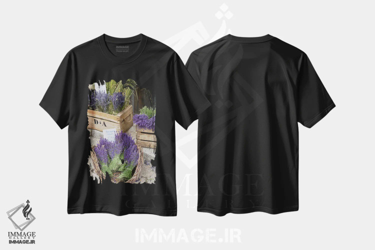 تیشرت مشکی طرح دار آثار برندا ثارپ - immage.ir