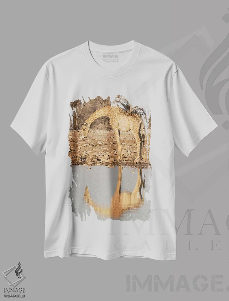 تیشرت سفید طرح دار آثار برندا ثارپ - فروشگاه ایماژ