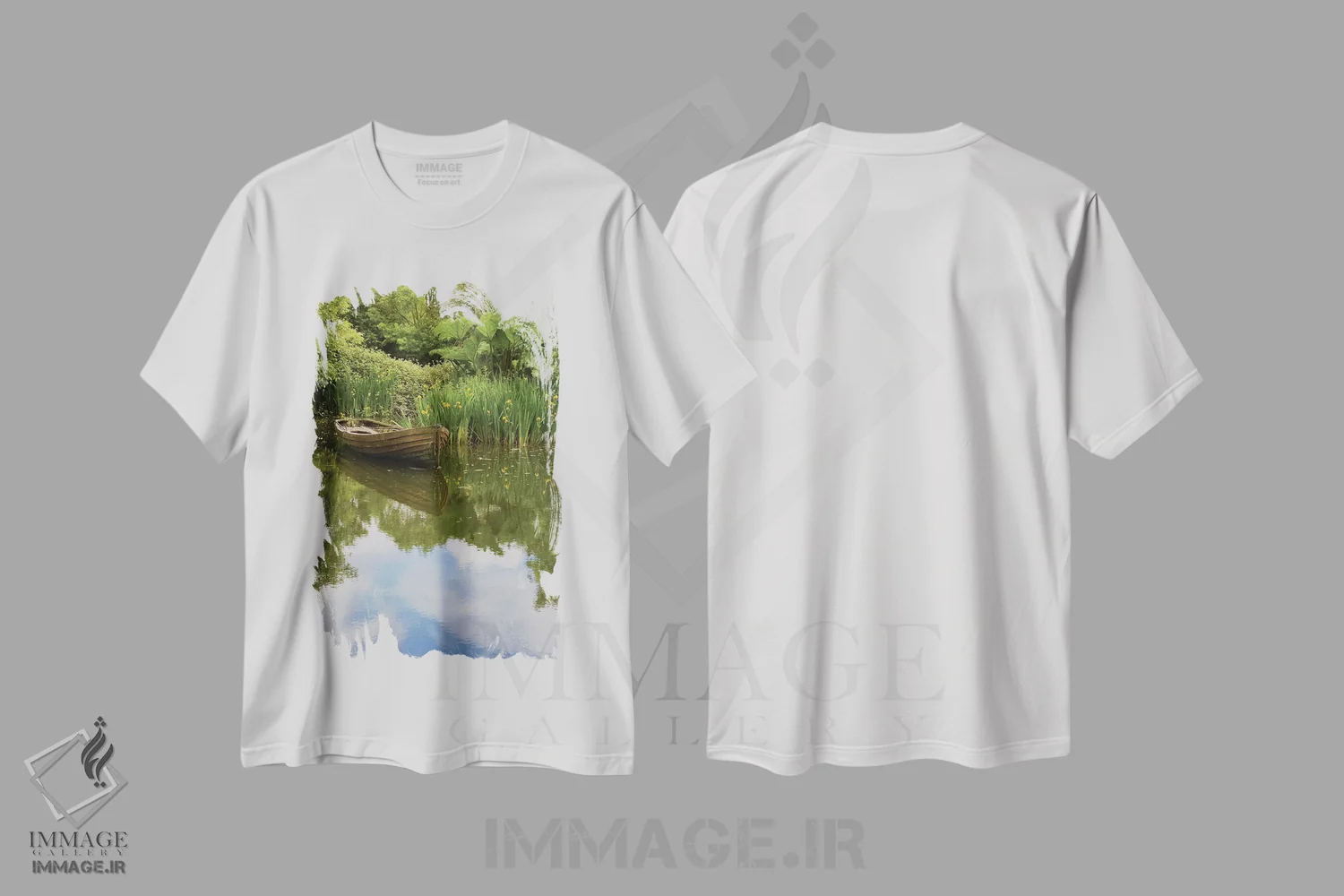 تیشرت سفید طرح دار آثار برندا ثارپ - immage.ir