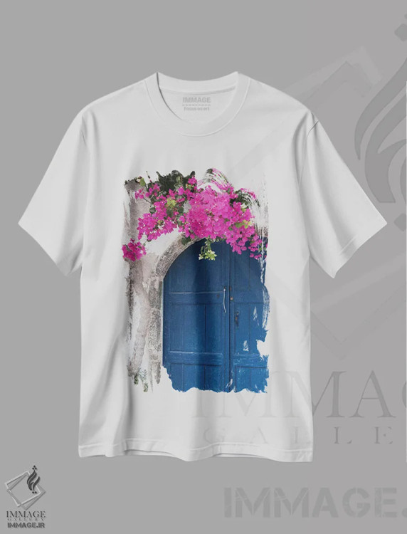 تیشرت سفید طرح دار آثار برندا ثارپ - immage.ir