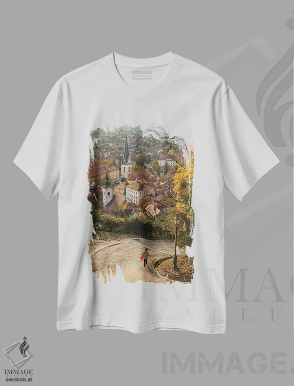 تیشرت سفید طرح دار آثار برندا ثارپ - فروشگاه ایماژ