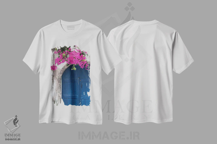 تیشرت سفید طرح دار آثار برندا ثارپ - immage.ir