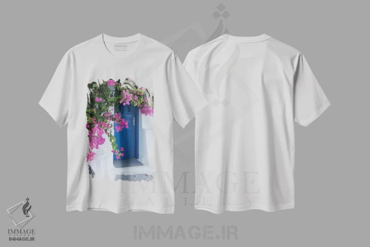 تیشرت سفید طرح دار آثار برندا ثارپ - immage.ir