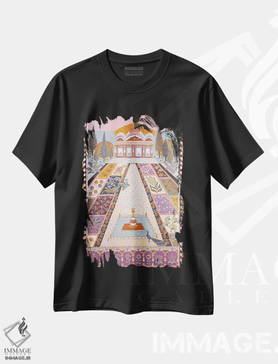 تیشرت مشکی طرح دار باغ مهاراجه، دکور آسیایی اثر بریت بردال نیلسن | immage.ir