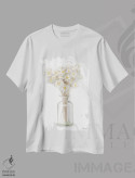 تیشرت سفید طرح دار گل زرد خشک شده ۱، تزئینی اثر باناروت | فروشگاه ایماژ
