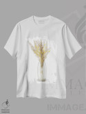 تیشرت سفید طرح دار گل زرد خشک شده ۳، تزئینی اثر باناروت | فروشگاه ایماژ
