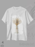 تیشرت سفید طرح دار گل خشک ۲، تزئینی اثر باناروت | immage.ir