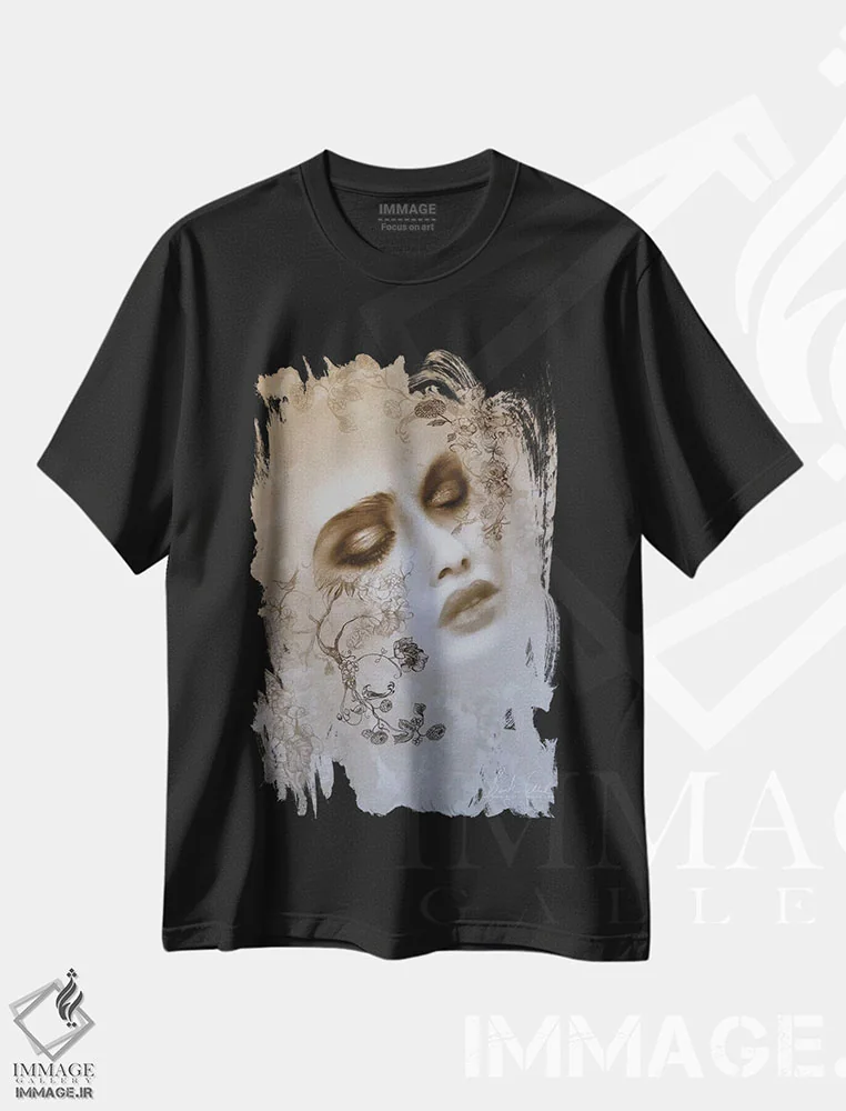 تیشرت مشکی طرح دار جوهر، هنر دیجیتال اثر بنت شلیک | immage.ir