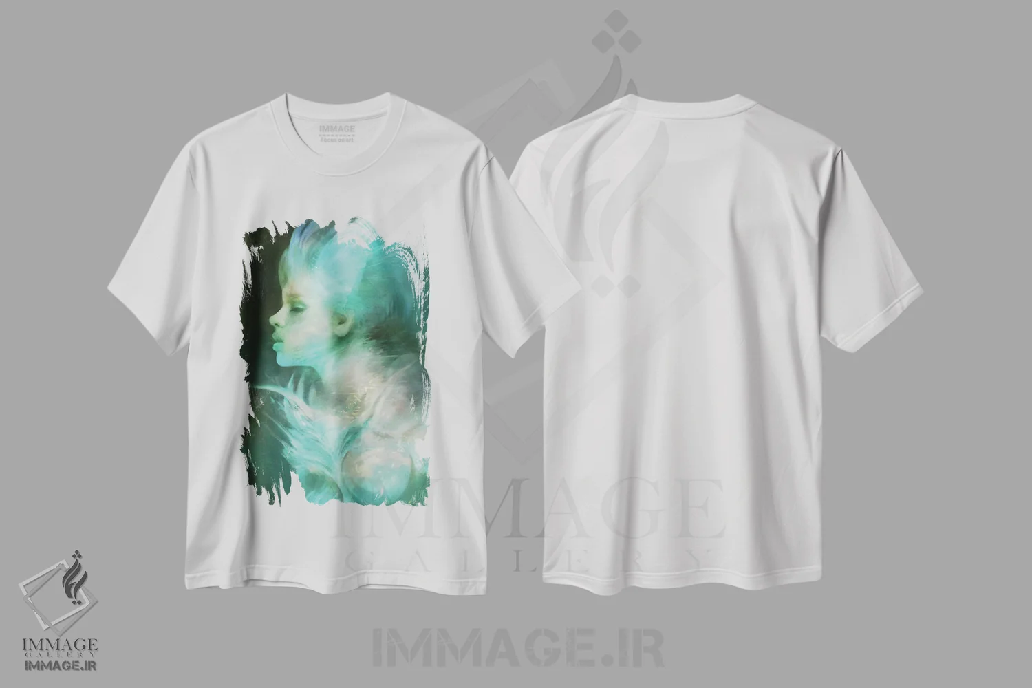تیشرت سفید طرح دار ایس، هنر دیجیتال اثر بنت شلیک | immage.ir