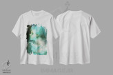 تیشرت سفید طرح دار ایس، هنر دیجیتال اثر بنت شلیک | immage.ir