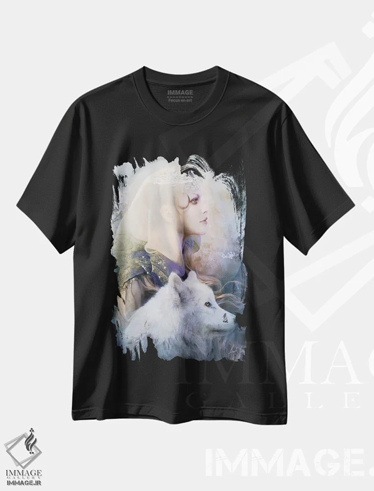 تیشرت مشکی طرح دار لونا، هنر دیجیتال اثر بنت شلیک | immage.ir