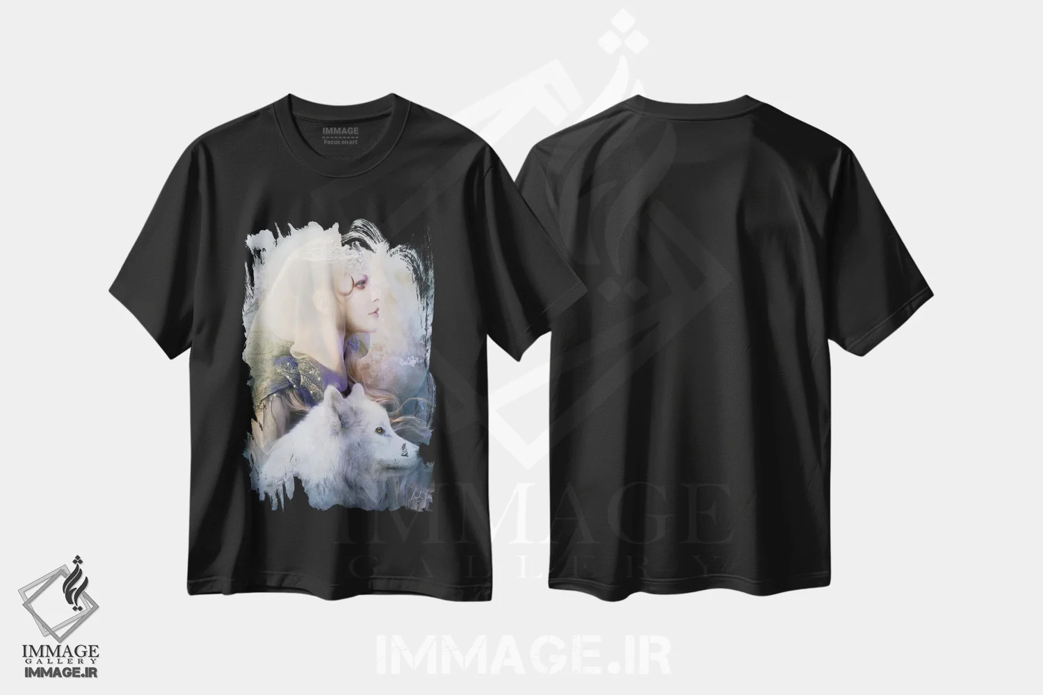 تیشرت مشکی طرح دار لونا، هنر دیجیتال اثر بنت شلیک | immage.ir