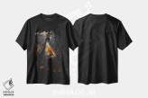 تیشرت مشکی طرح دار جنگجوی ققنوس، هنر دیجیتال اثر بنت شلیک | immage.ir