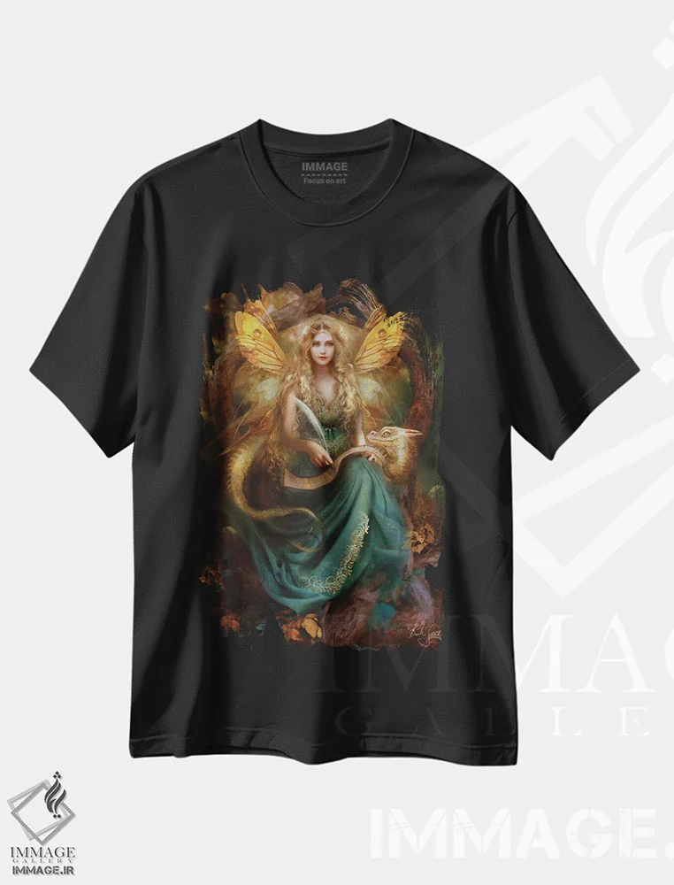تیشرت مشکی طرح دار داستان گو، هنر دیجیتال اثر بنت شلیک | immage.ir