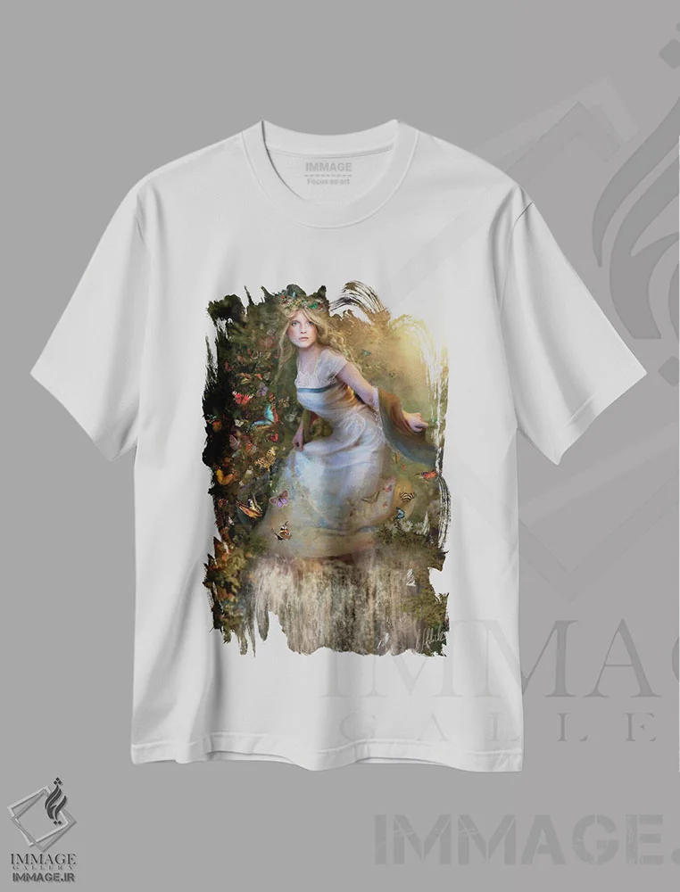 تیشرت سفید طرح دار رقاص تابستانی، هنر دیجیتال اثر بنت شلیک | immage.ir