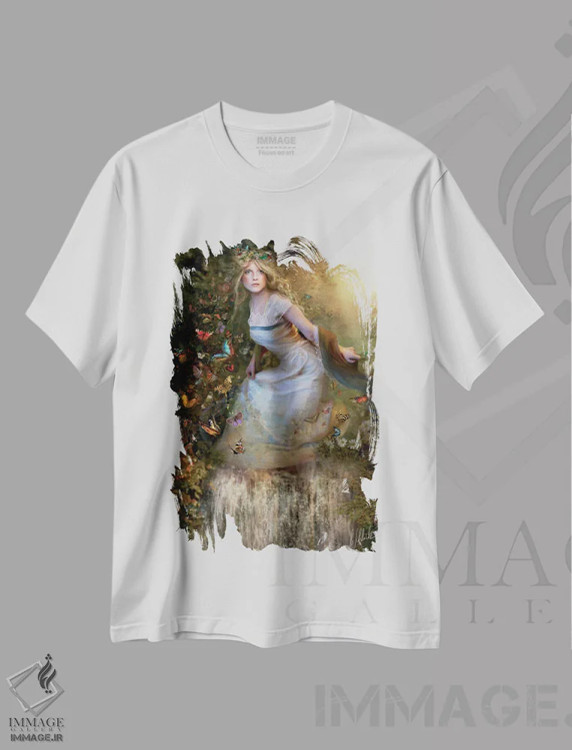 تیشرت سفید طرح دار رقاص تابستانی، هنر دیجیتال اثر بنت شلیک | immage.ir