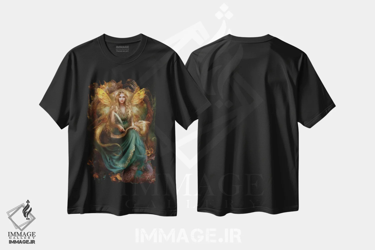 تیشرت مشکی طرح دار داستان گو، هنر دیجیتال اثر بنت شلیک | immage.ir