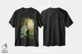تیشرت مشکی طرح دار دو سیاه گوش، هنر دیجیتال اثر بنت شلیک | immage.ir