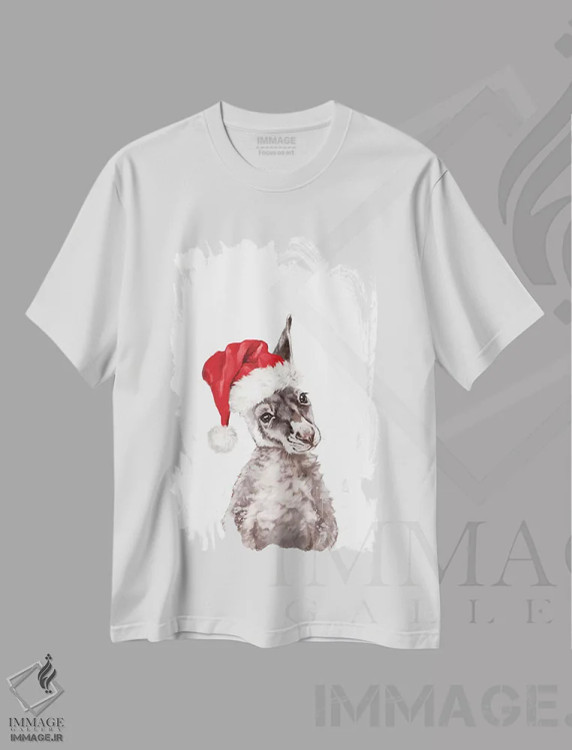 تیشرت سفید طرح دار بچه کانگورو کریسمسی، حیوانات کریسمسی اثر بگ نوز ورک | immage.ir