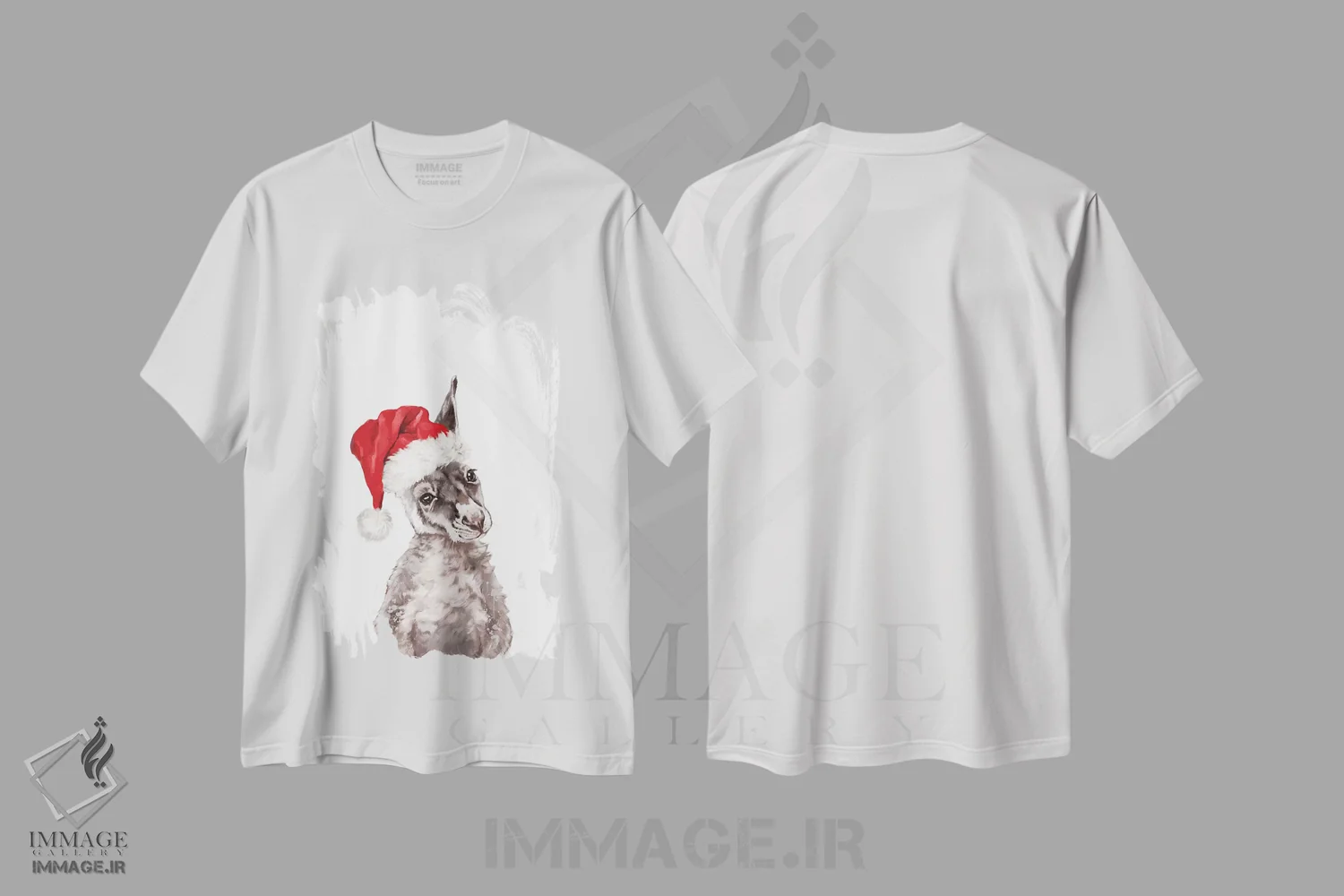 تیشرت سفید طرح دار بچه کانگورو کریسمسی، حیوانات کریسمسی اثر بگ نوز ورک | immage.ir