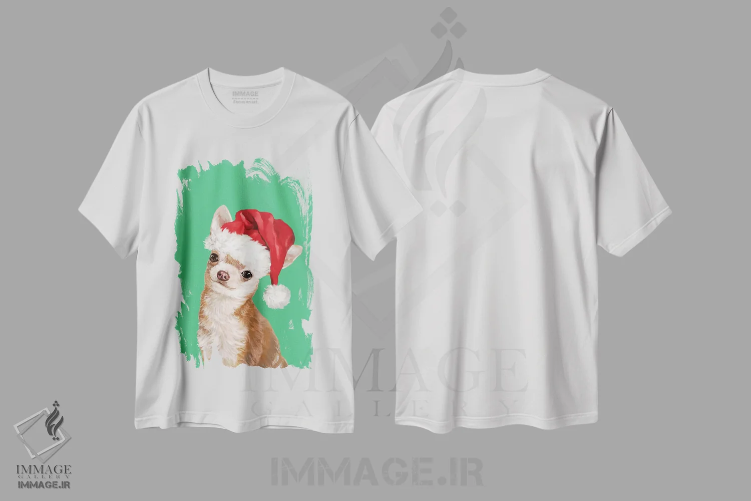 تیشرت سفید طرح دار چی واوا کریسمسی، حیوانات کریسمسی اثر بگ نوز ورک | immage.ir