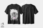تیشرت مشکی طرح دار شیر با آدامس بادکنکی، هنر دیجیتال اثر بگ نوز ورک | فروشگاه ایماژ