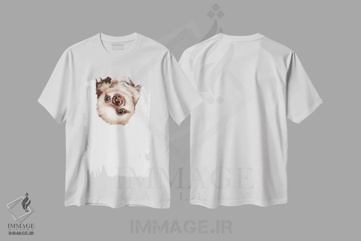 تیشرت سفید طرح دار بچه تنبل، تزئینی اثر بگ نوز ورک | فروشگاه ایماژ