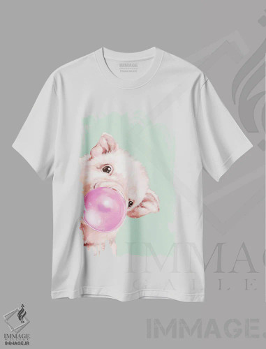 تیشرت سفید طرح دار آثار بگ نوز ورک - immage.ir