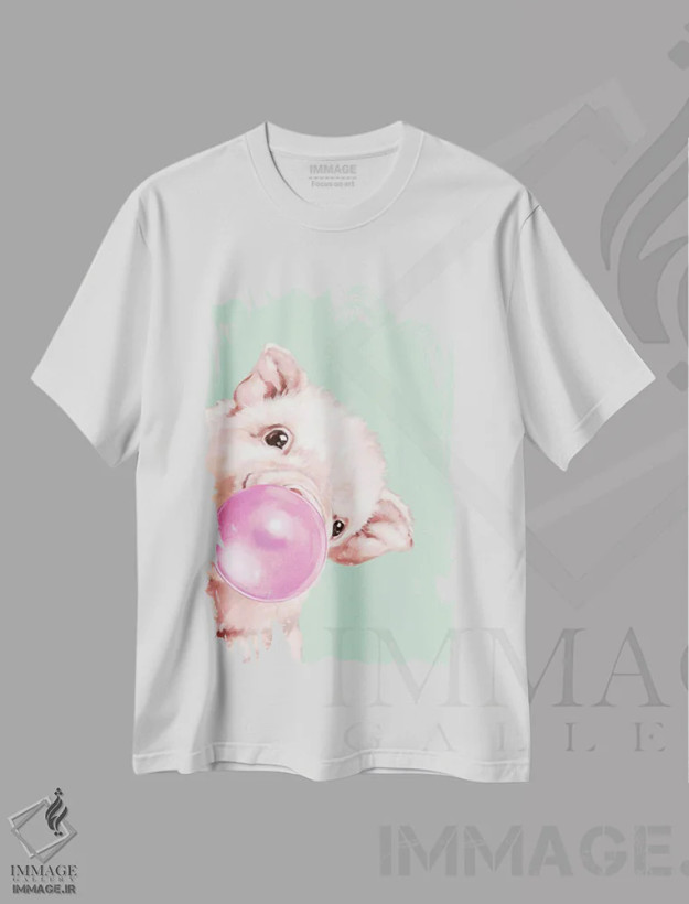 تیشرت سفید طرح دار آثار بگ نوز ورک - immage.ir