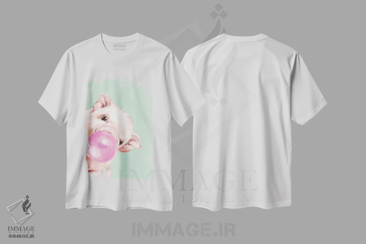 تیشرت سفید طرح دار آثار بگ نوز ورک - immage.ir