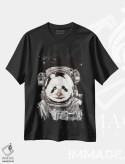 تیشرت مشکی طرح دار سلفی پاندا فضانورد، تزئینی اثر بگ نوز ورک | فروشگاه ایماژ