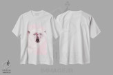 تیشرت سفید طرح دار خرس قطبی در رنگ صورتی، تزئینی اثر بگ نوز ورک | immage.ir