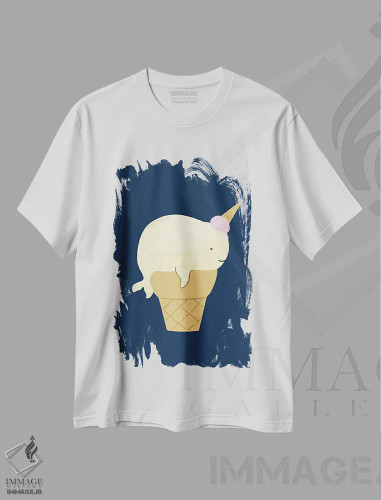 تیشرت سفید طرح دار تک شاخ، هنر فاخر معاصر اثر بگ نوز ورک | فروشگاه ایماژ