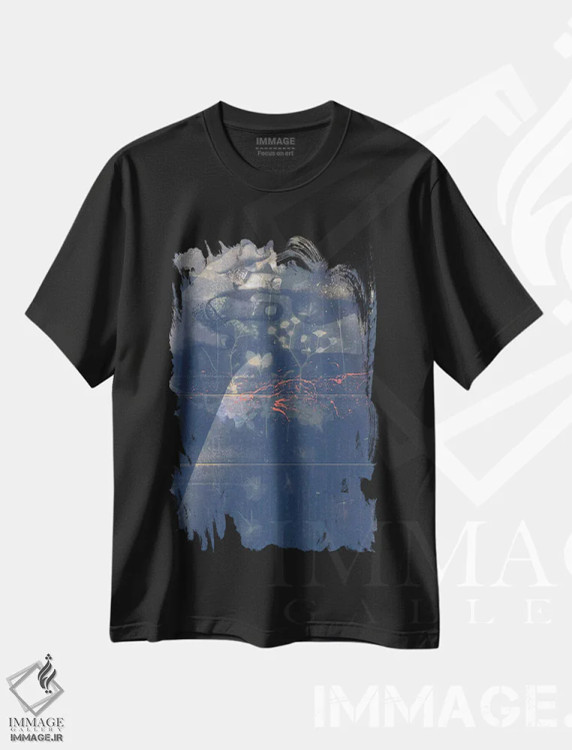 تیشرت مشکی طرح دار لومن II، آبستره اثر ۳۳ استخوان شکسته | immage.ir