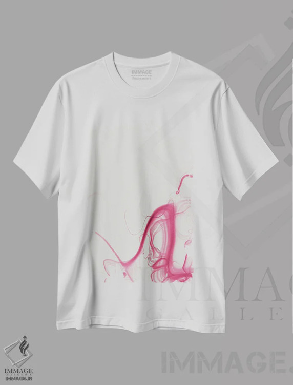 تیشرت سفید طرح دار پیچش I اثر ۳۳ استخوان شکسته | immage.ir