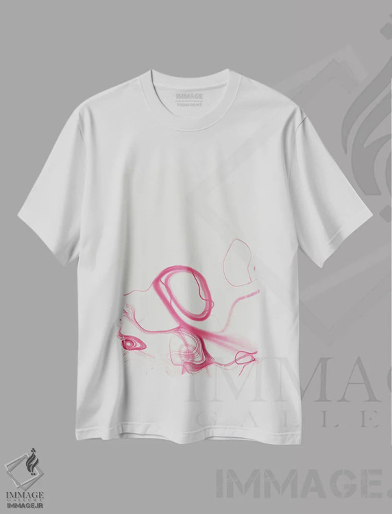 تیشرت سفید طرح دار پیچش III اثر ۳۳ استخوان شکسته | immage.ir