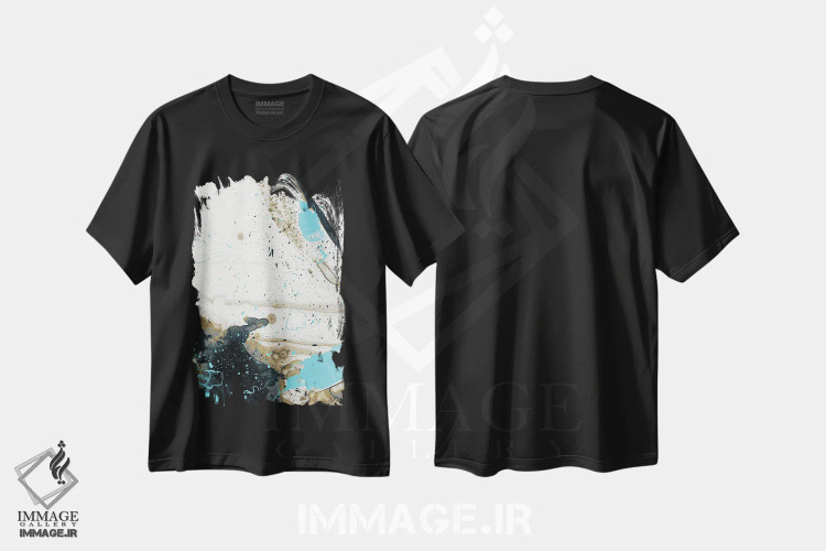 تیشرت مشکی طرح دار جوهر دوران قرنطینه II اثر ۳۳ استخوان شکسته | immage.ir