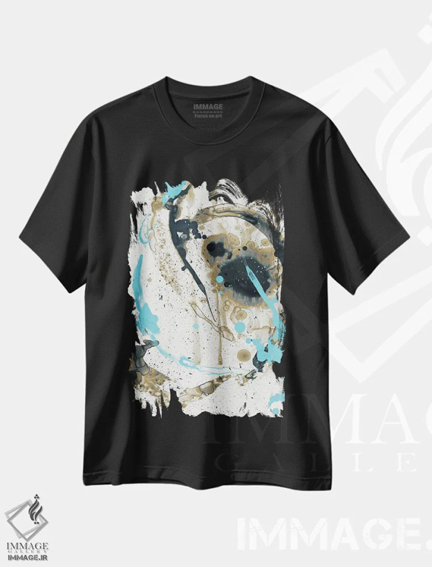تیشرت مشکی طرح دار جوهر دوران قرنطینه III اثر ۳۳ استخوان شکسته | فروشگاه ایماژ