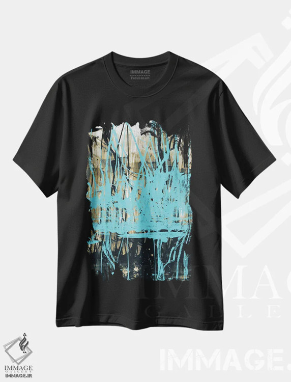 تیشرت مشکی طرح دار جوهر دوران قرنطینه IV اثر ۳۳ استخوان شکسته | immage.ir