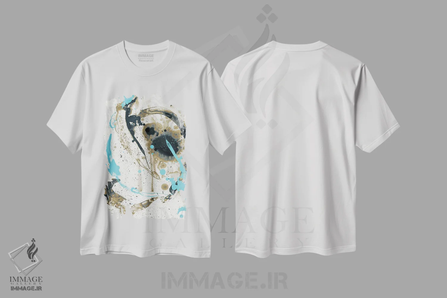 تیشرت سفید طرح دار جوهر دوران قرنطینه III اثر ۳۳ استخوان شکسته | immage.ir