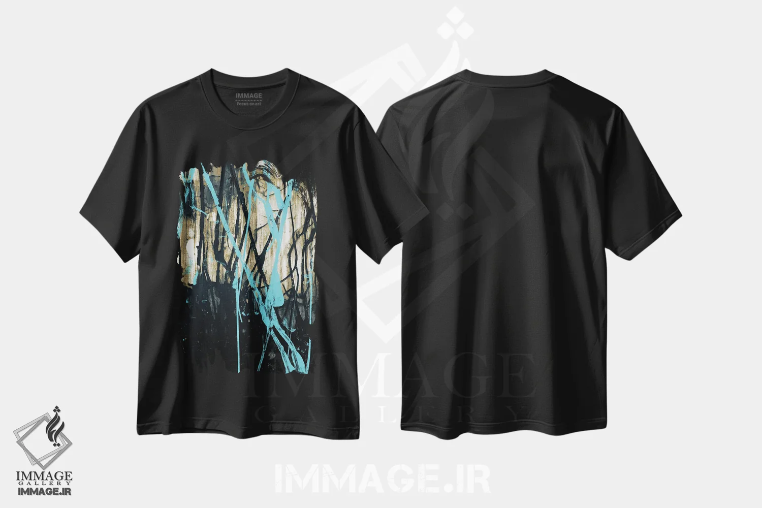 تیشرت مشکی طرح دار جوهر دوران قرنطینه V اثر ۳۳ استخوان شکسته | فروشگاه ایماژ