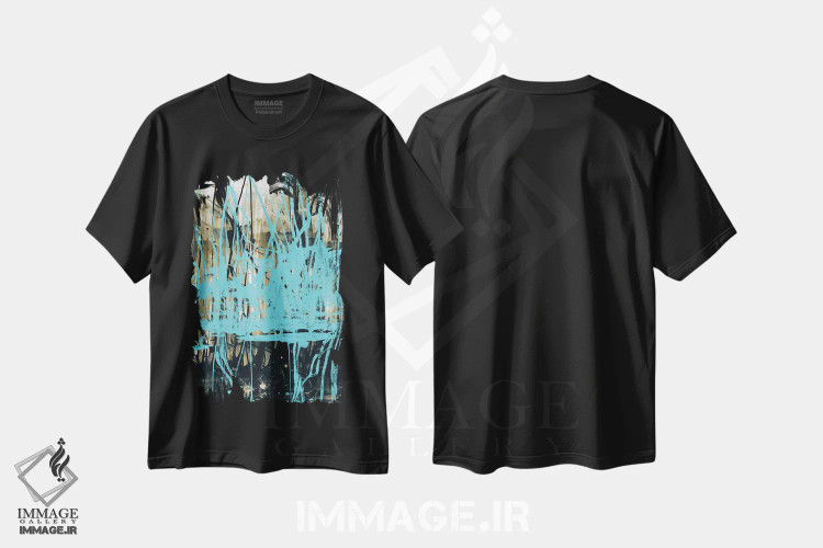 تیشرت مشکی طرح دار جوهر دوران قرنطینه IV اثر ۳۳ استخوان شکسته | immage.ir