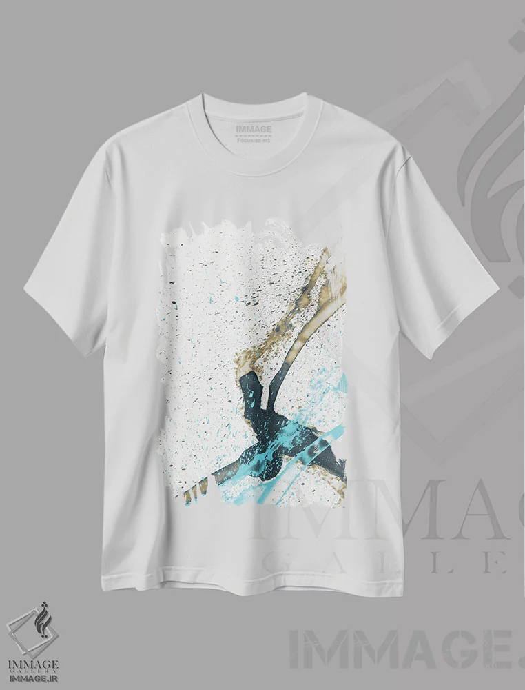 تیشرت سفید طرح دار جوهر دوران قرنطینه VIII اثر ۳۳ استخوان شکسته | immage.ir