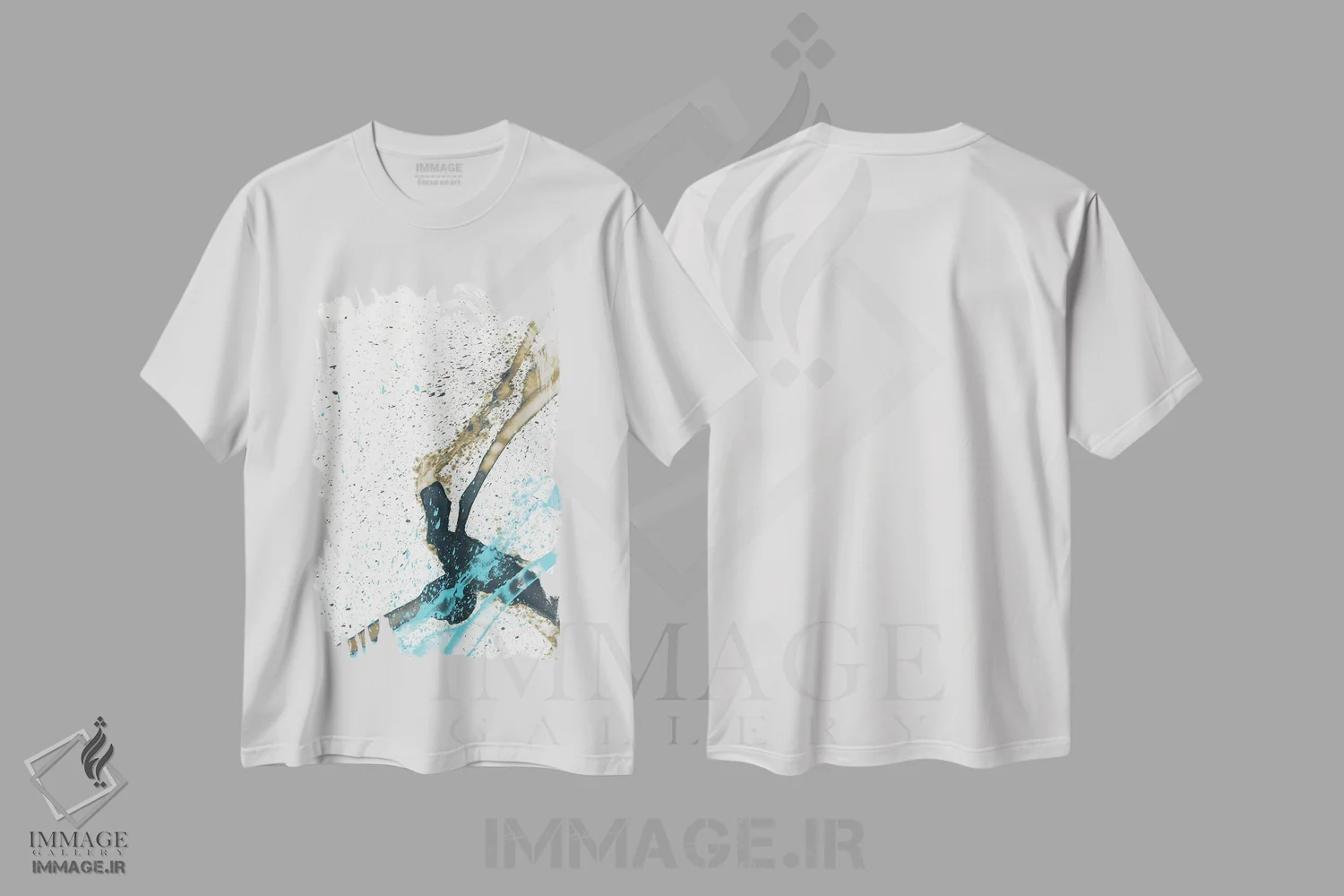 تیشرت سفید طرح دار جوهر دوران قرنطینه VIII اثر ۳۳ استخوان شکسته | immage.ir