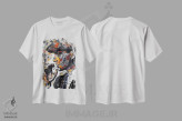 تیشرت سفید طرح دار پیکی بلایندرز، هنر فاخر معاصر اثر ساشا بوم | immage.ir