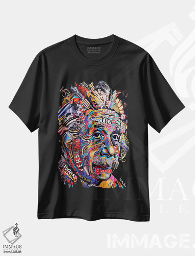 تیشرت مشکی طرح دار پارادوکس خویشاوند، دکور معاصر اثر ساشا بوم | فروشگاه ایماژ