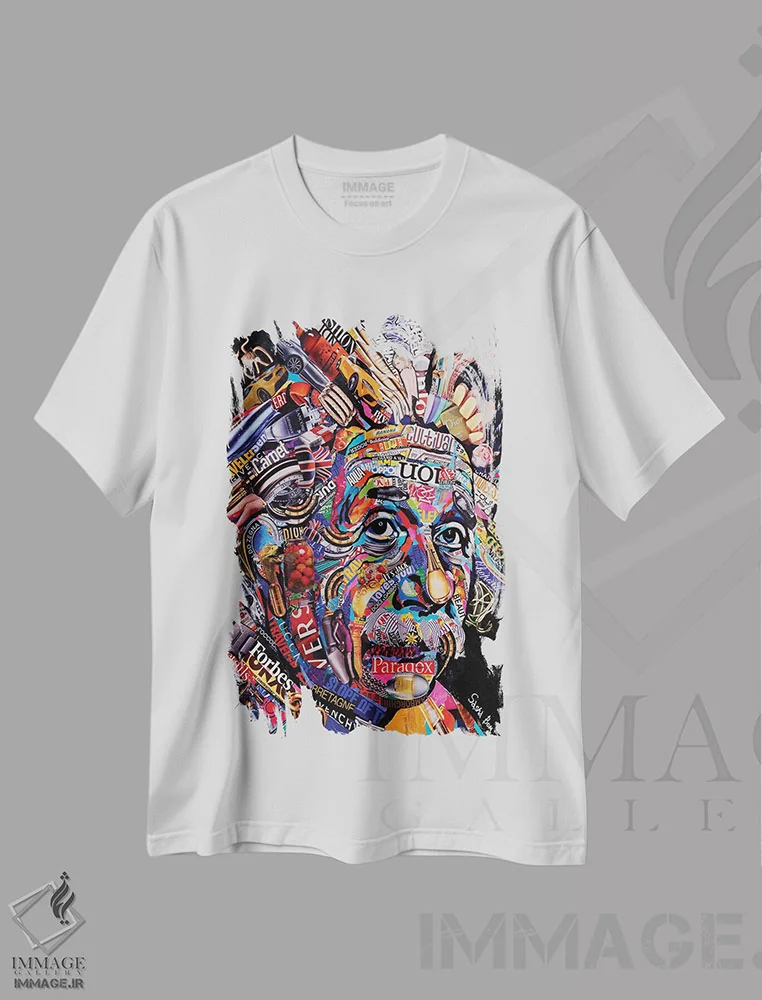تیشرت سفید طرح دار پارادوکس خویشاوند، دکور معاصر اثر ساشا بوم | immage.ir