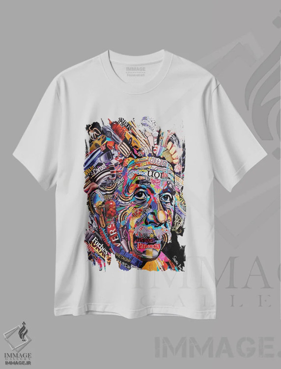 تیشرت سفید طرح دار پارادوکس خویشاوند، دکور معاصر اثر ساشا بوم | immage.ir