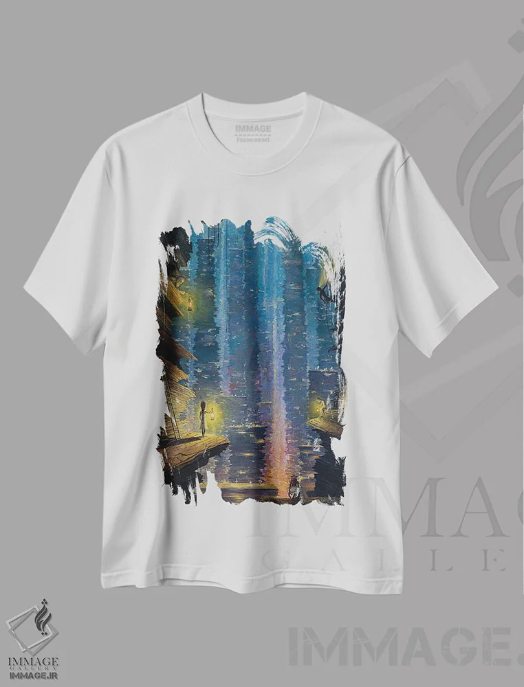 تیشرت سفید طرح دار تمام آنچه همیشه باور داشتیم، مدیوم اثر آدریان بوردَا | فروشگاه ایماژ